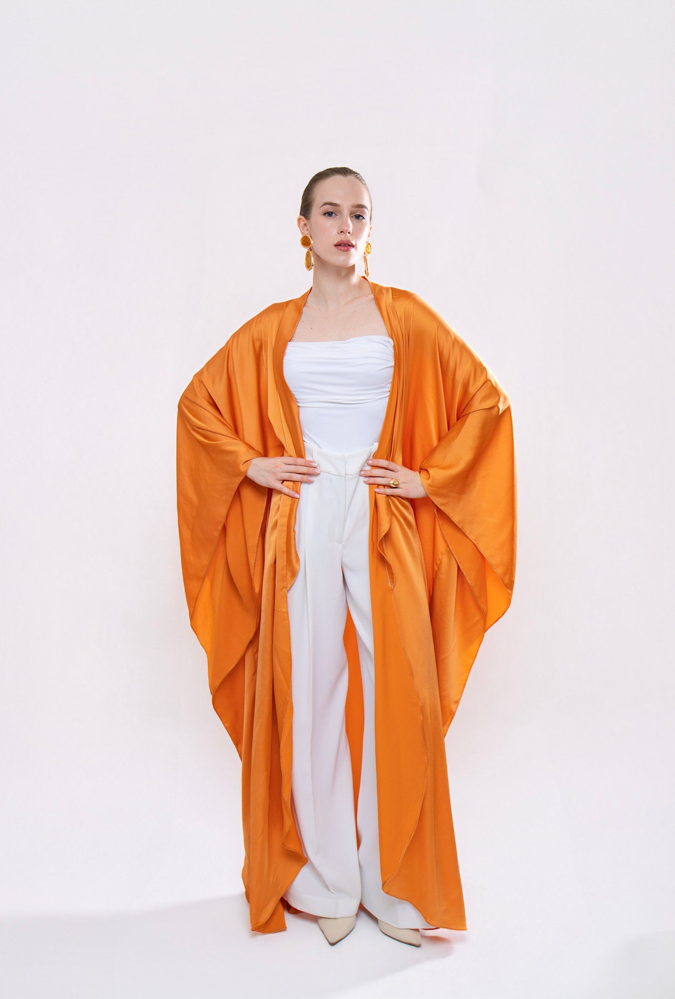 Kimono fluide satinée