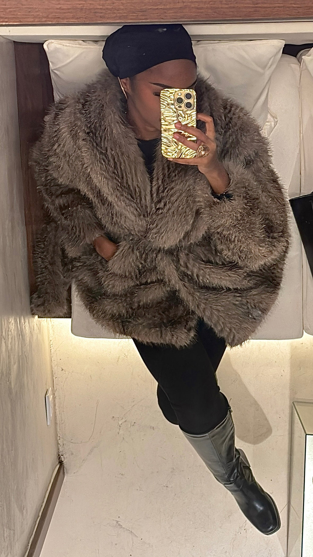 Veste Fourrure à ceinture