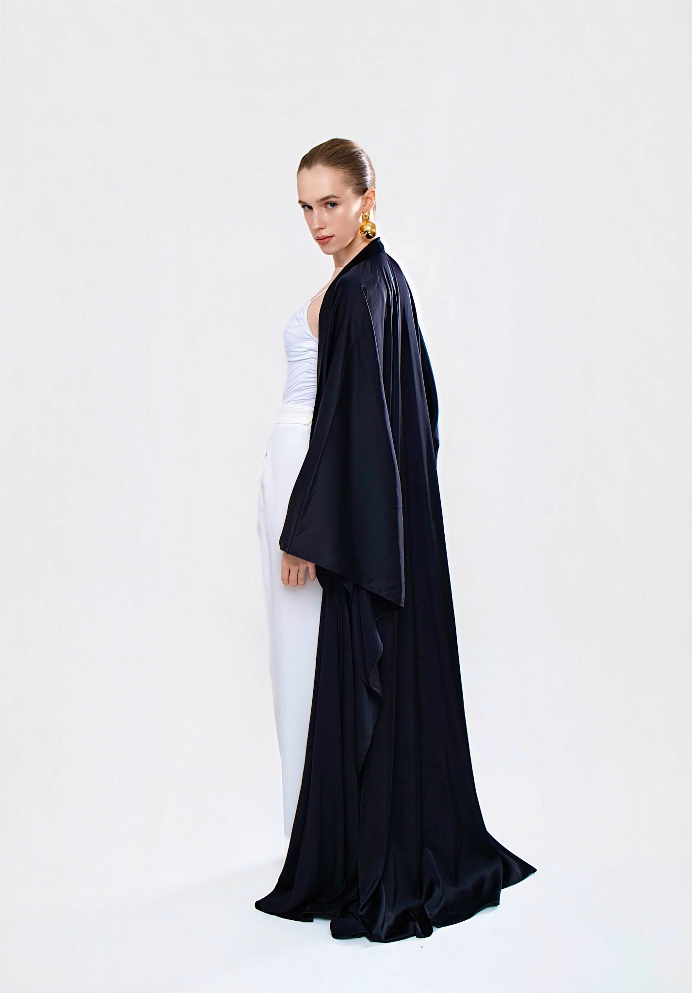 Kimono fluide satinée