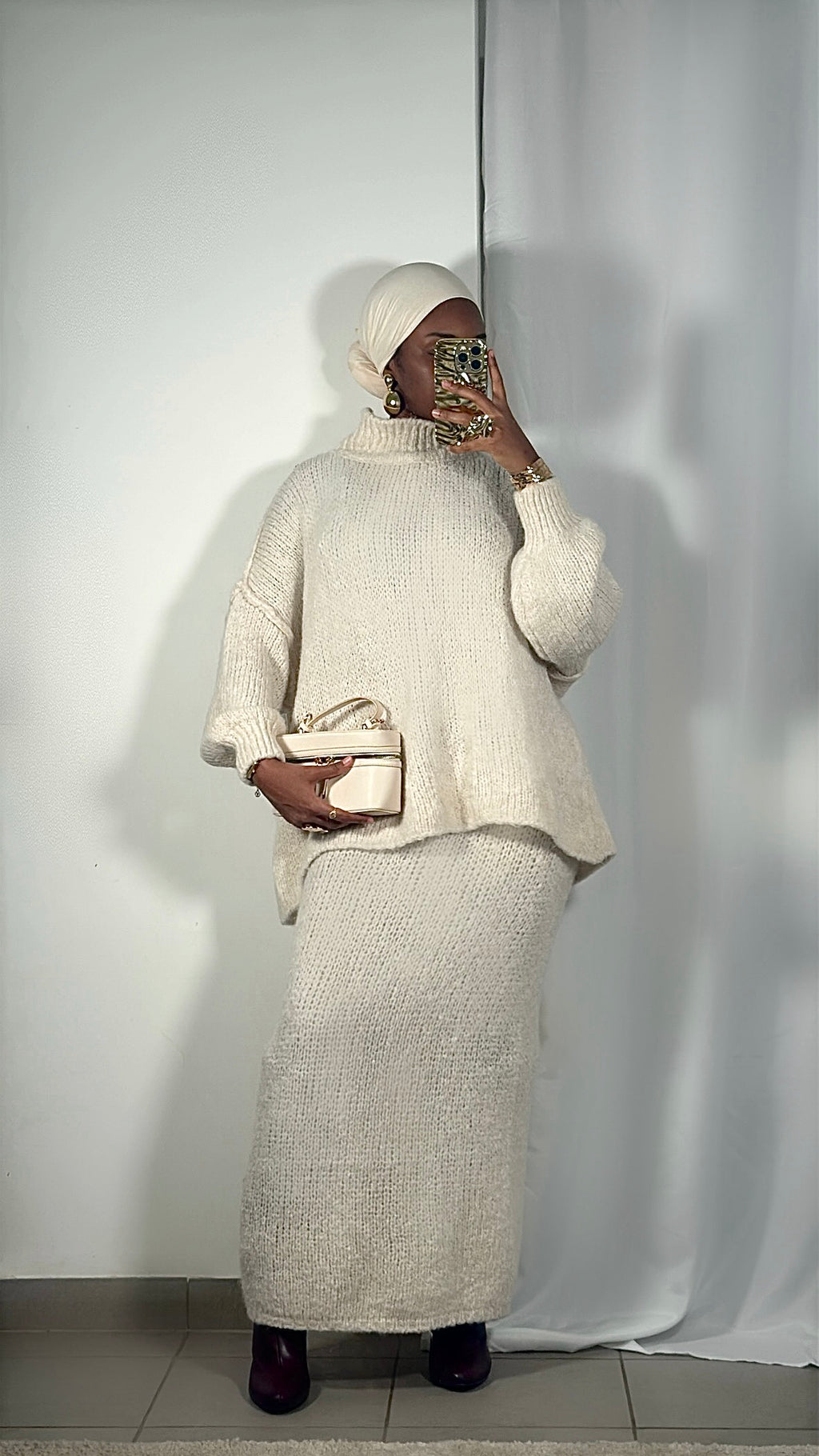 Set Jupe & Pull en Maille