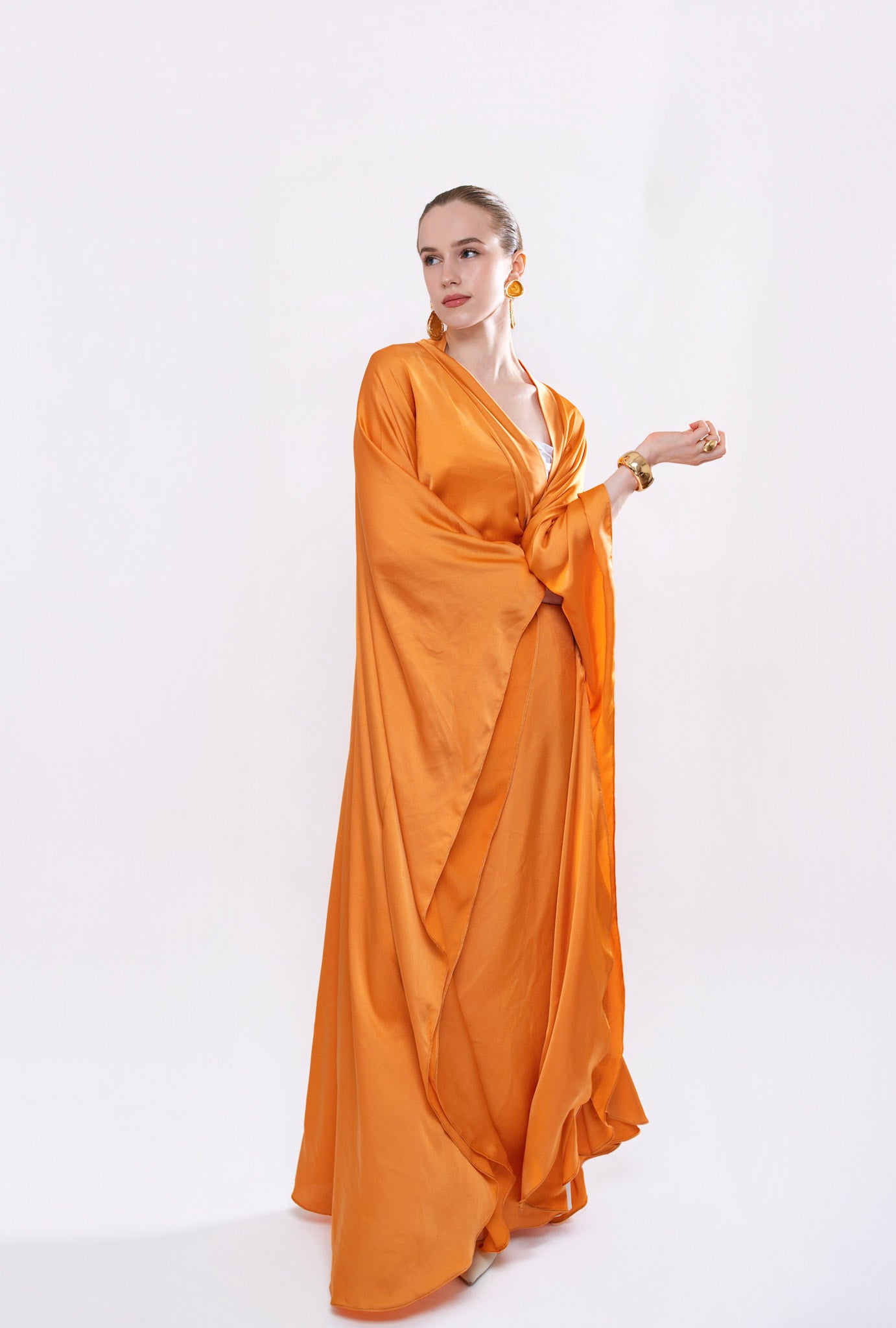 Kimono fluide satinée