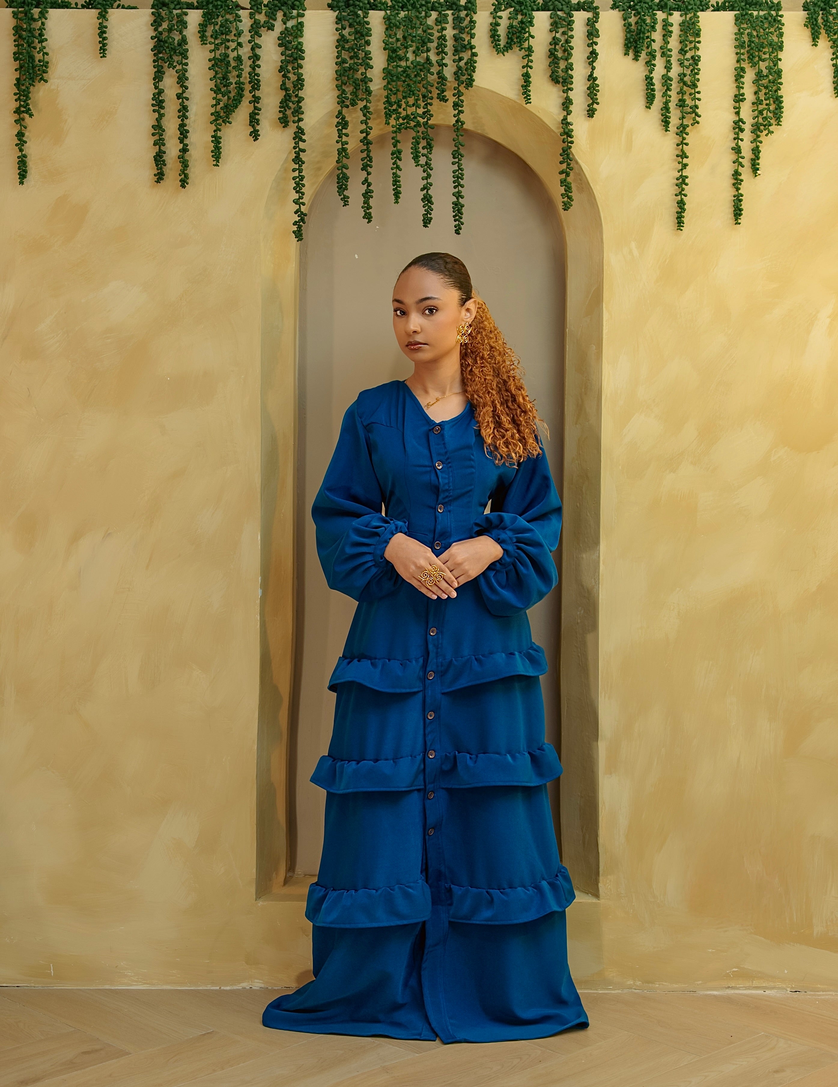 Robes à volants boutonnées