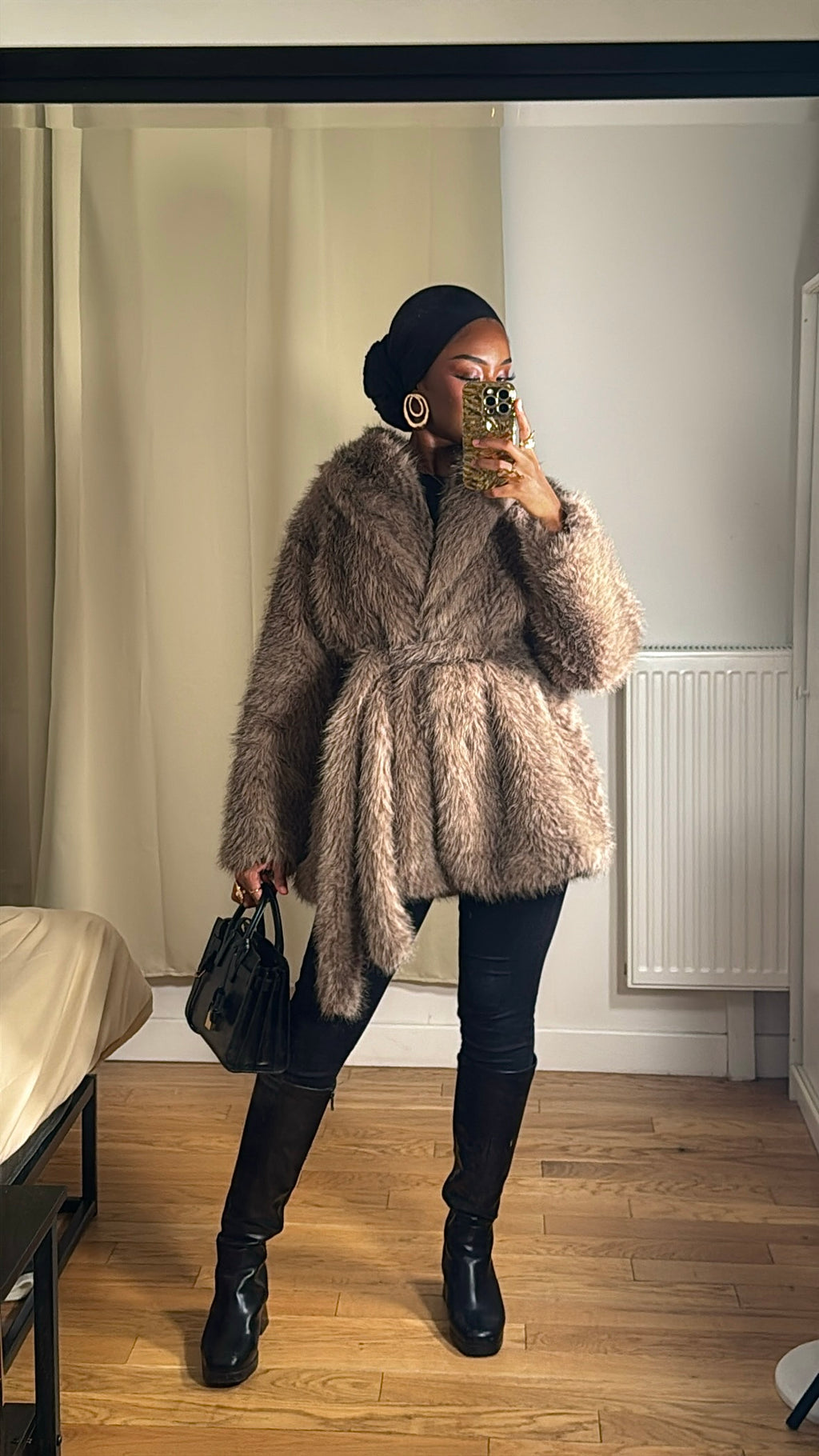 Veste Fourrure à ceinture