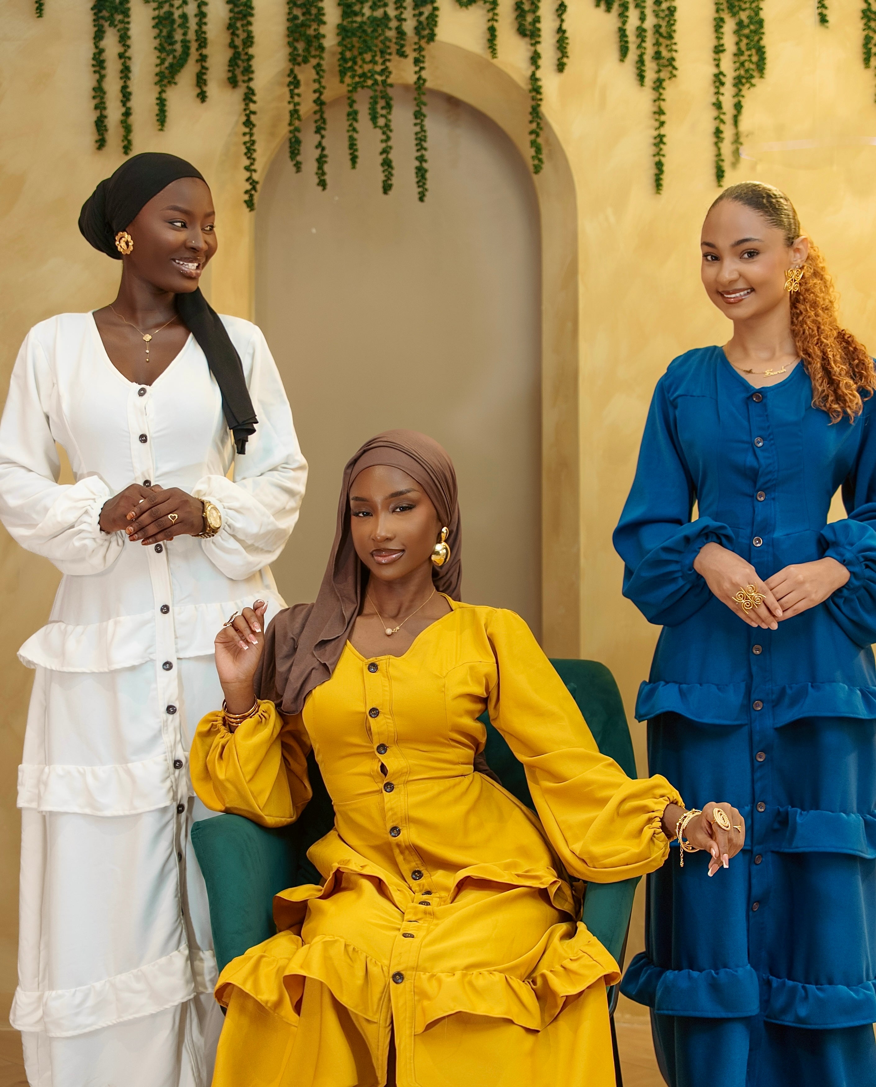 Robes à volants boutonnées