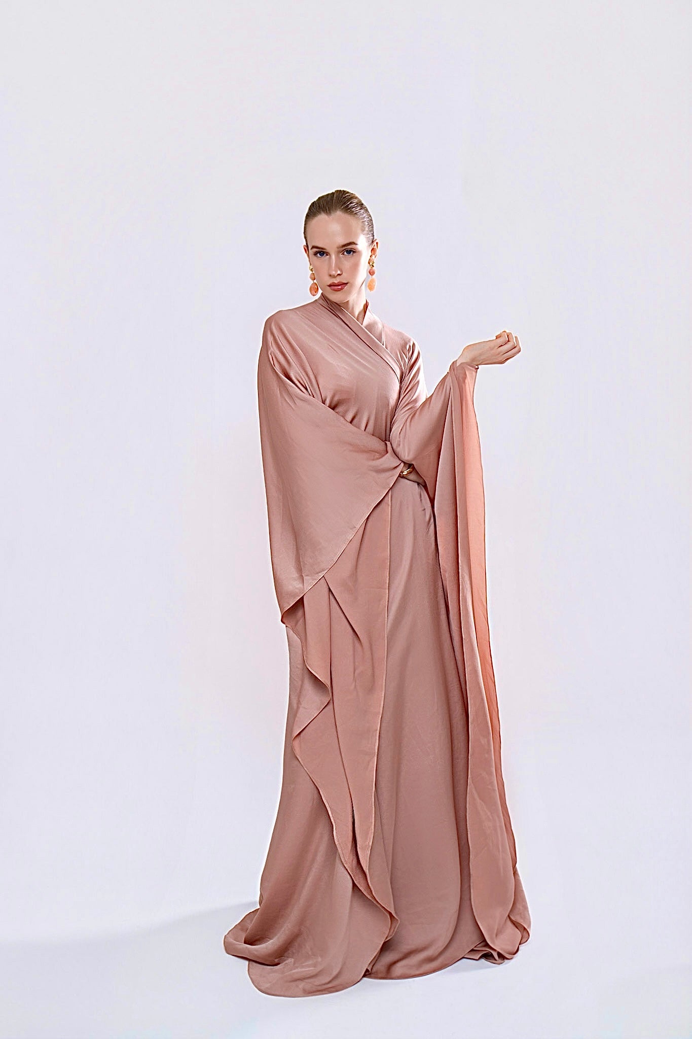 Kimono fluide satinée